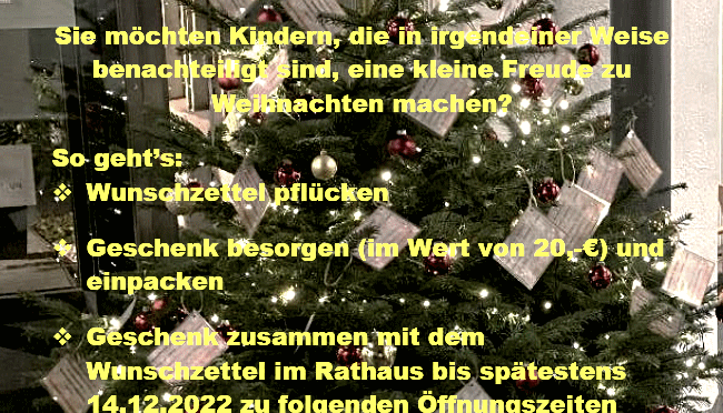 Untertürkheimer Weihnachtsbaum der Kinderwünsche