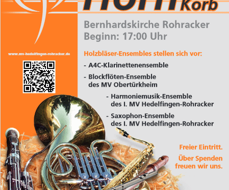 8.1.2023 – Neujahrskonzert  „Horn im Korb“ in der Bernhardskirche