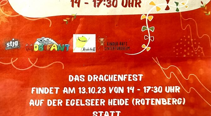 Drachenfest auf der Egelseer Heide am Fr 13.10.2023