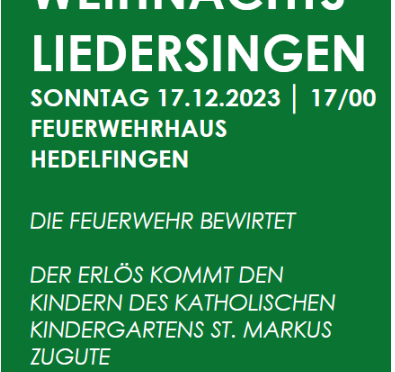 Hedelfingen – Adventsliedersingen am So 17.12.2023