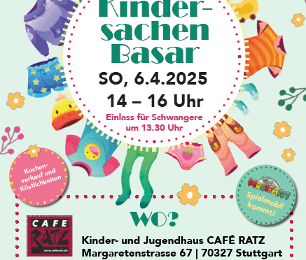 Café Ratz: Kinderkleiderflohmarkt So., 6.4.2024