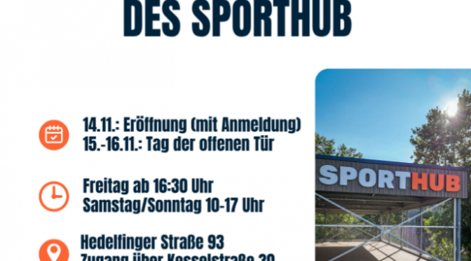 Wangen: ERÖFFNUNG DES SPORTHUB 14.-16.11.2025