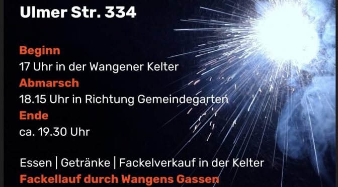 WANGENER SILVESTERFACKELLAUF 31.12. ab 17 Uhr