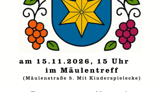 BUNTES UNTERTÜRKHEIM – Nächstes Treffen am Sonntag 15.11.2026–