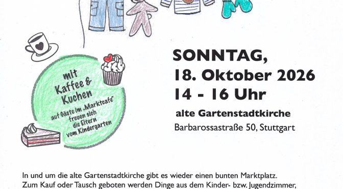 Kinderdingemarkt So., 18. Oktober 2026 14-16 Uhr